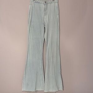 Cello Light Wash Striped Flare Jeans – Size 3
